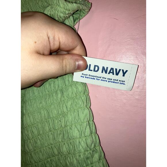 NWT Old Navy mint green smocked halter top size large - Picture 3 of 7